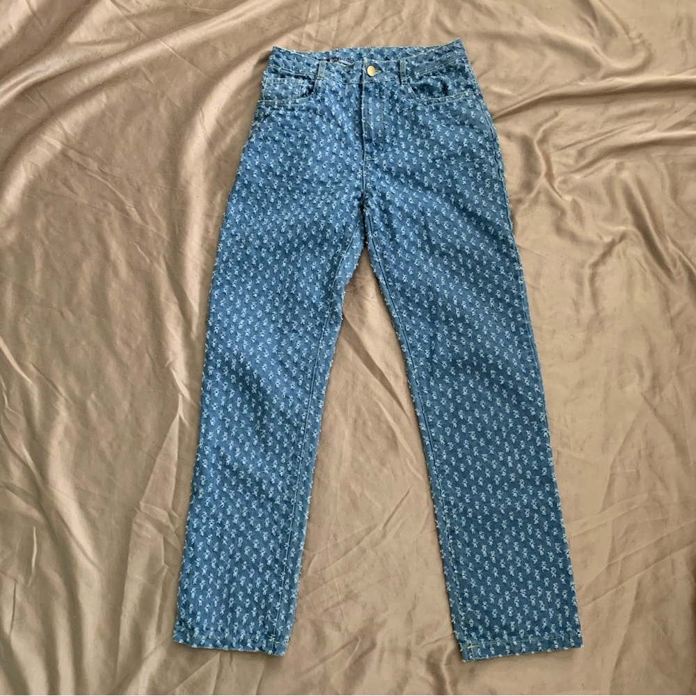 Light Blue Denim Tiny Cut-Out Jeans